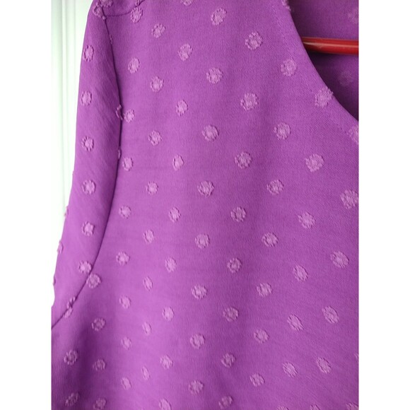 Counterparts Woman XL Purple Blouse Pullover Swiss Dot Runched Side - Picture 4 of 7